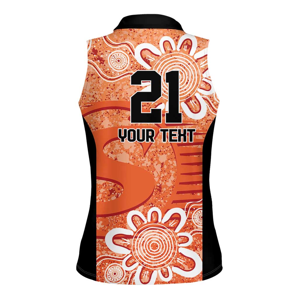 Australian Scorchers Cricket Custom Women Sleeveless Polo Shirt Minimalism Aboriginal