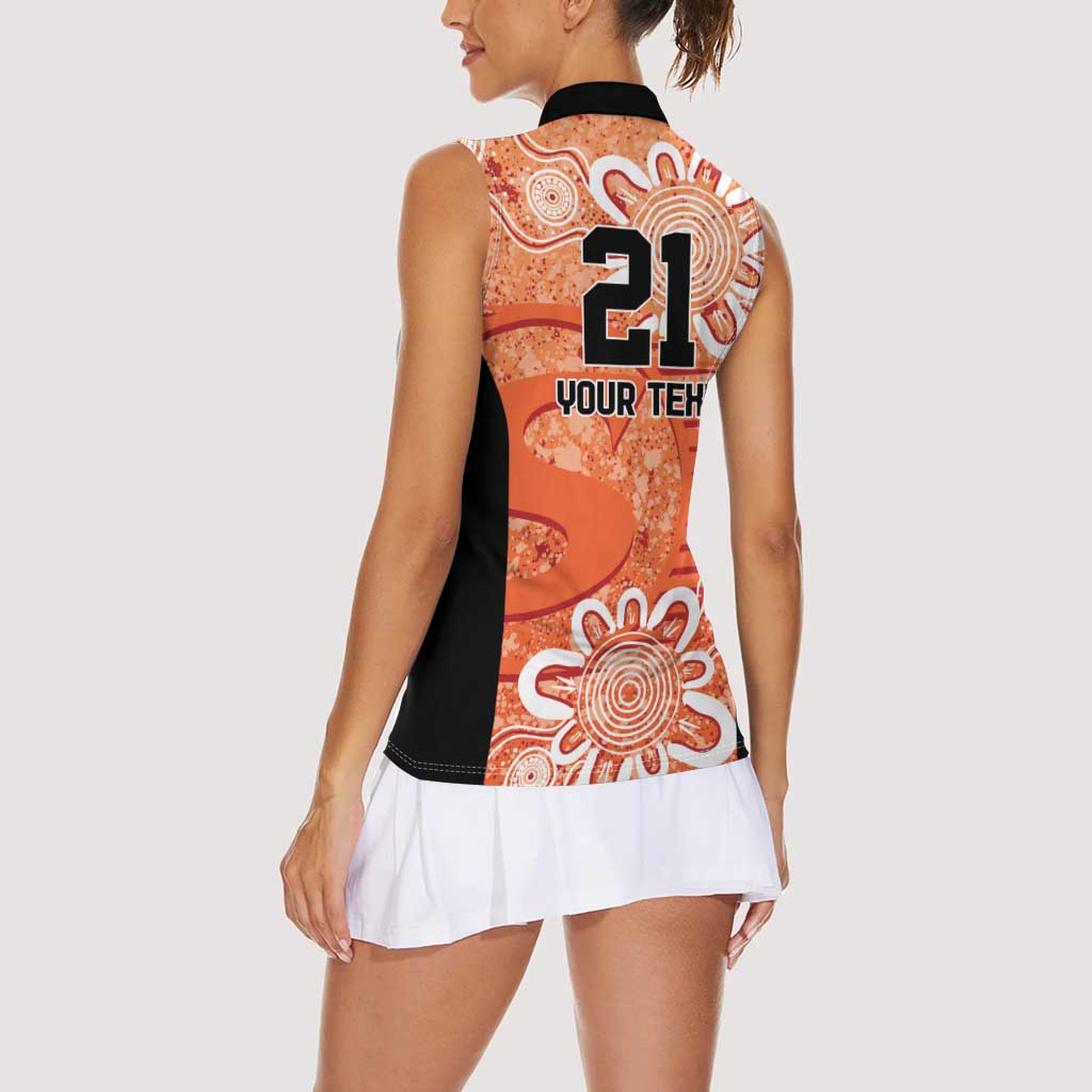 Australian Scorchers Cricket Custom Women Sleeveless Polo Shirt Minimalism Aboriginal