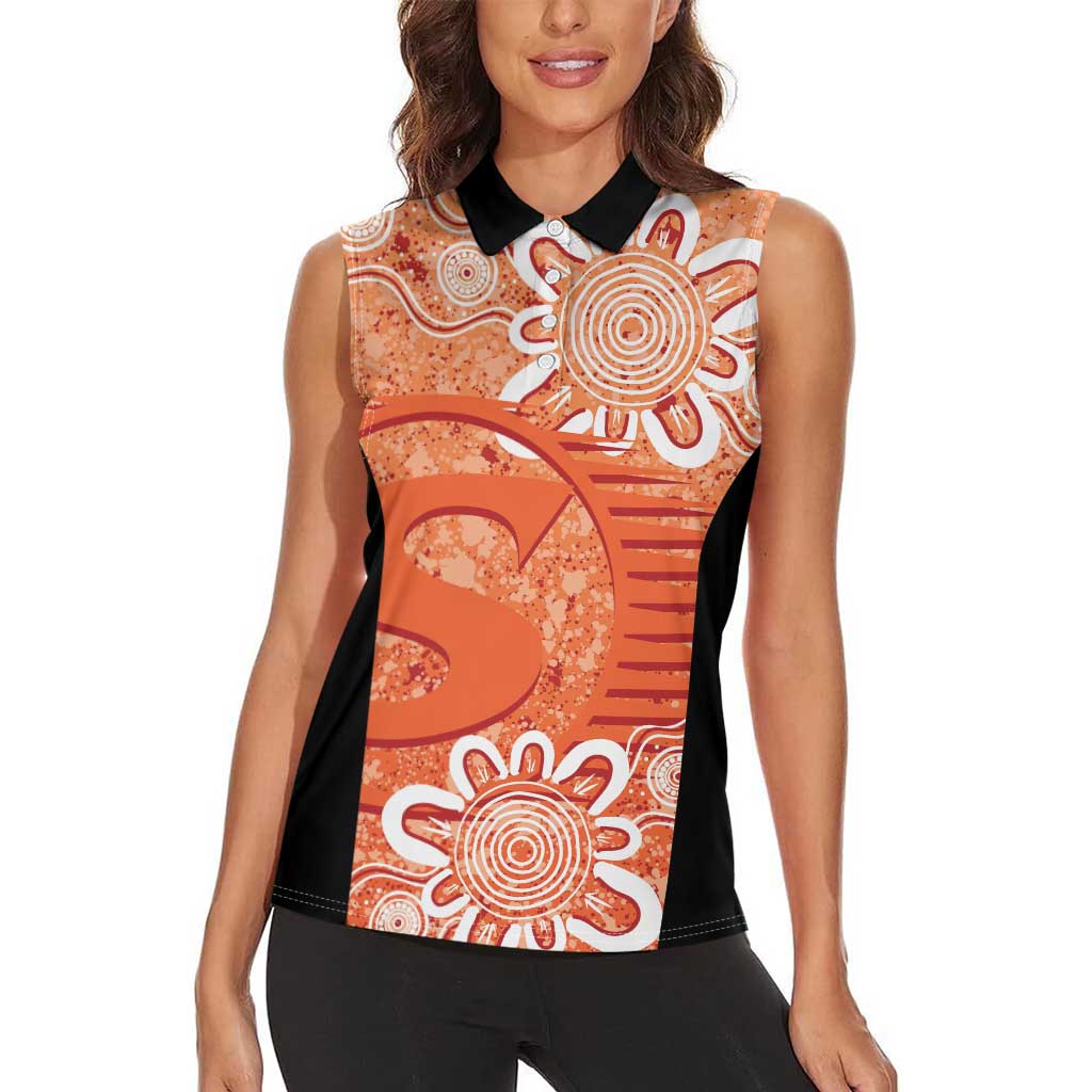 Australian Scorchers Cricket Custom Women Sleeveless Polo Shirt Minimalism Aboriginal