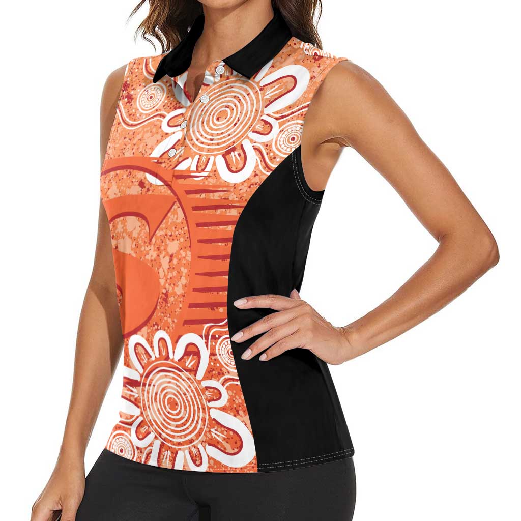Australian Scorchers Cricket Custom Women Sleeveless Polo Shirt Minimalism Aboriginal