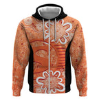 Australian Scorchers Cricket Custom Zip Hoodie Minimalism Aboriginal