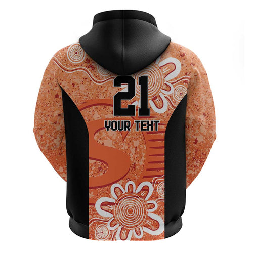 Australian Scorchers Cricket Custom Zip Hoodie Minimalism Aboriginal