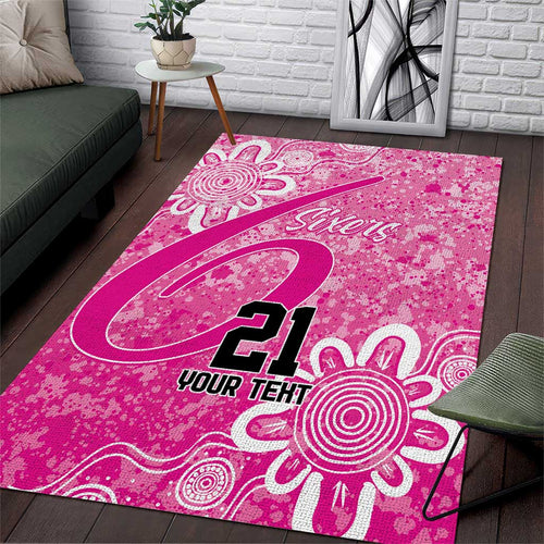 Australian Sixers Cricket Custom Area Rug Minimalism Aboriginal