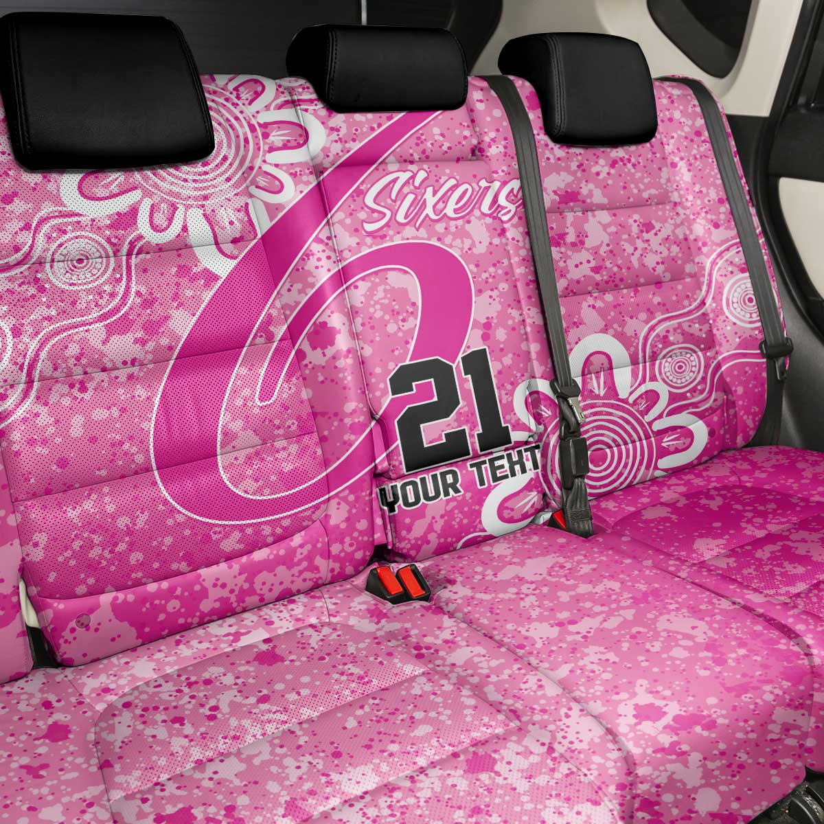 Australian Sixers Cricket Custom Back Car Seat Cover Minimalism Aboriginal