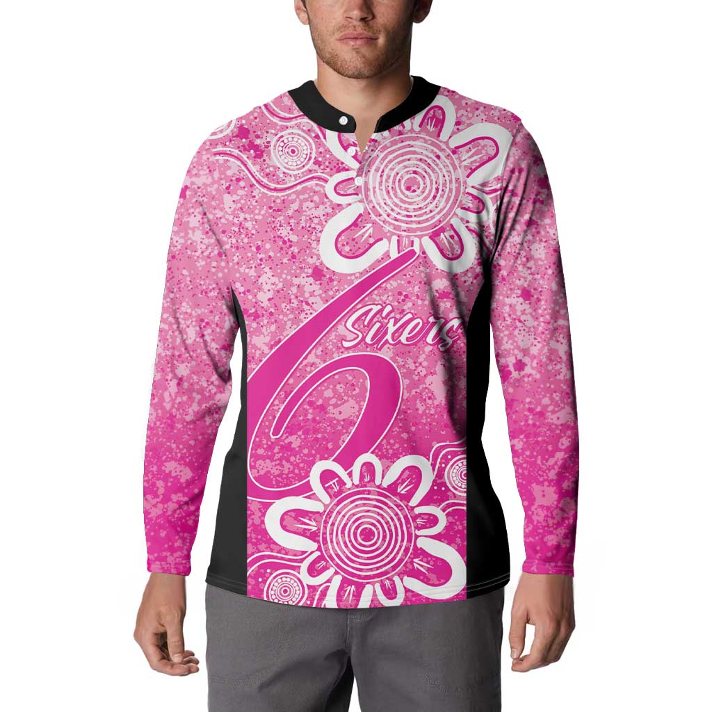 Australian Sixers Cricket Custom Button Sweatshirt Minimalism Aboriginal