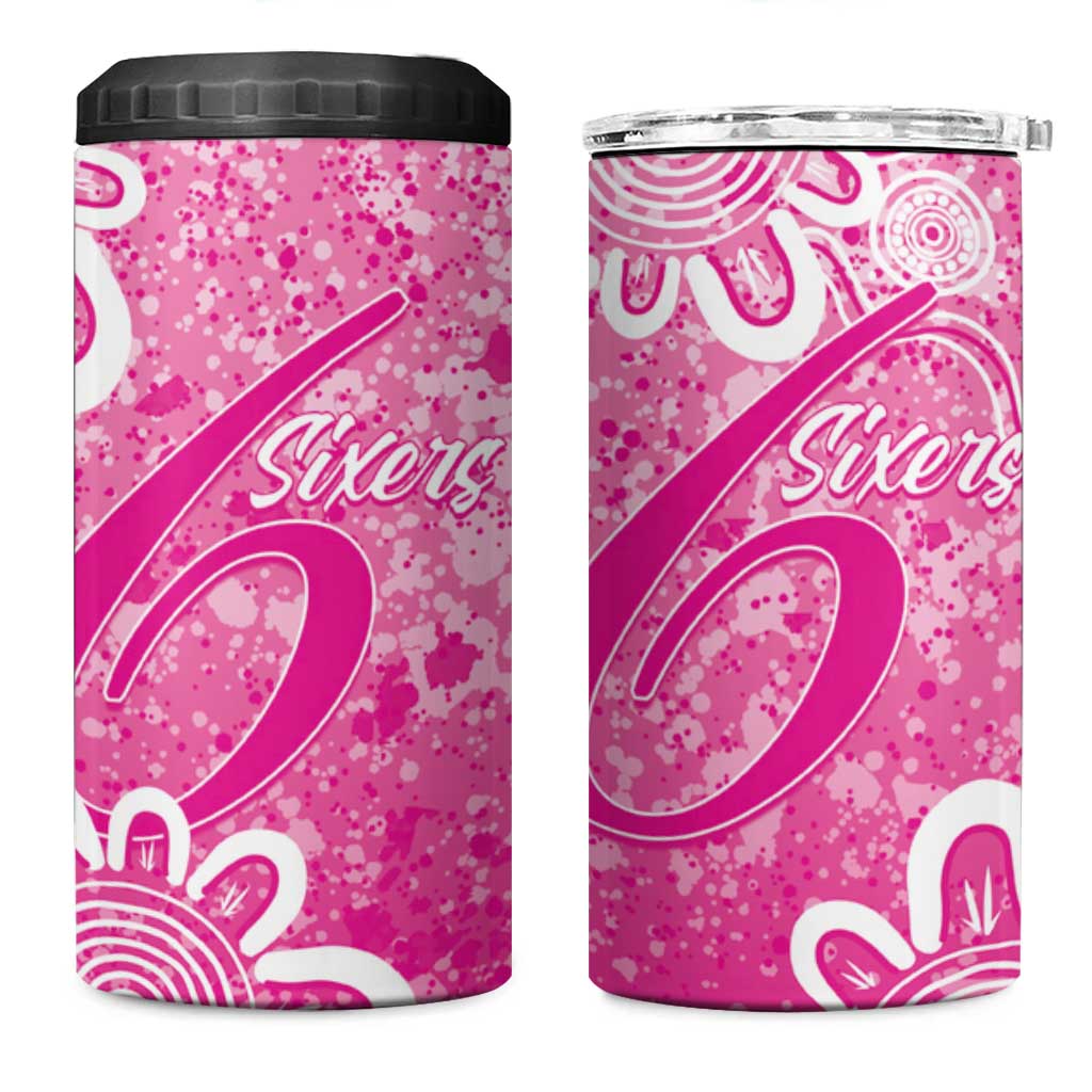 Australian Sixers Cricket Custom 4 in 1 Can Cooler Tumbler Minimalism Aboriginal