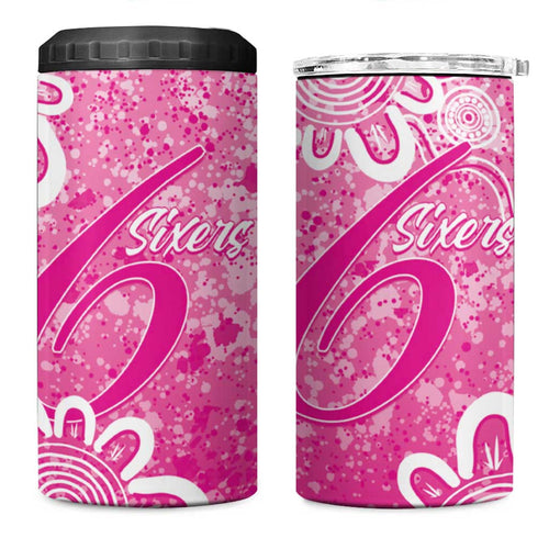 Australian Sixers Cricket Custom 4 in 1 Can Cooler Tumbler Minimalism Aboriginal