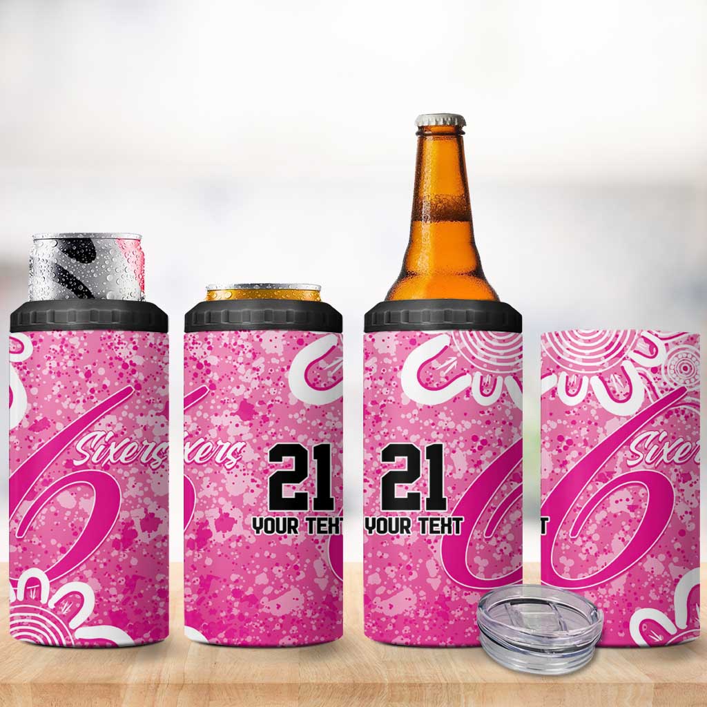Australian Sixers Cricket Custom 4 in 1 Can Cooler Tumbler Minimalism Aboriginal