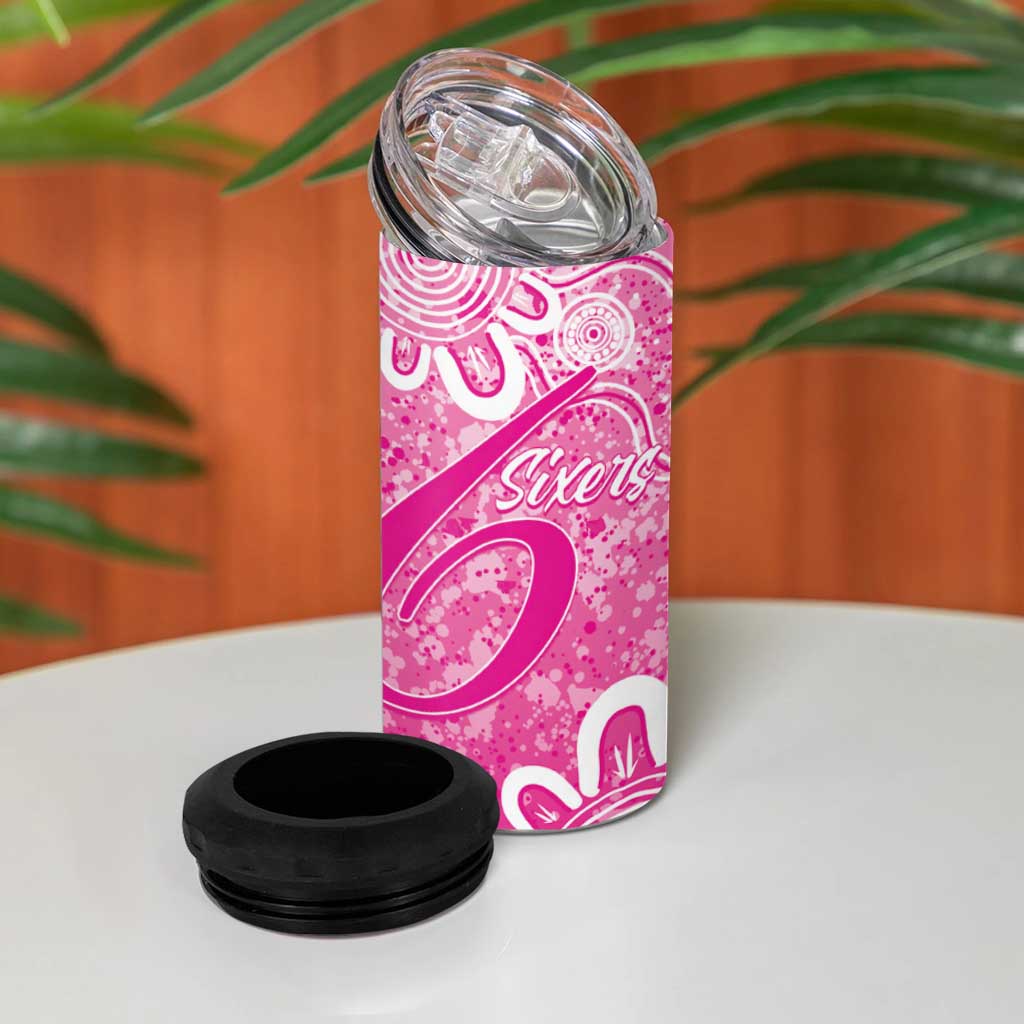 Australian Sixers Cricket Custom 4 in 1 Can Cooler Tumbler Minimalism Aboriginal