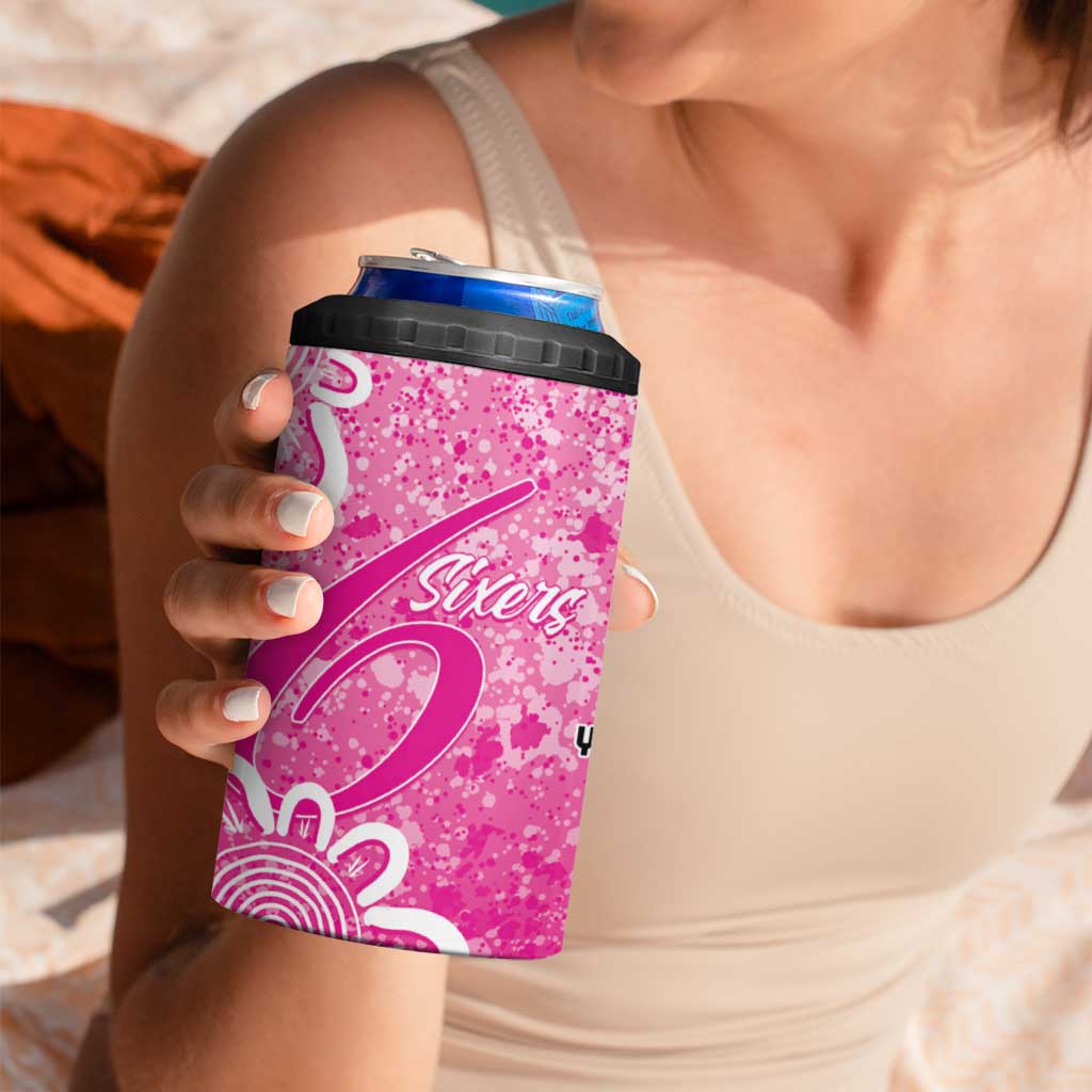 Australian Sixers Cricket Custom 4 in 1 Can Cooler Tumbler Minimalism Aboriginal