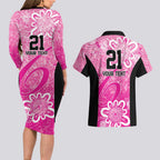 Australian Sixers Cricket Custom Couples Matching Long Sleeve Bodycon Dress and Hawaiian Shirt Minimalism Aboriginal