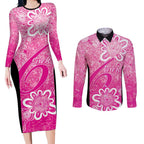 Australian Sixers Cricket Custom Couples Matching Long Sleeve Bodycon Dress and Long Sleeve Button Shirt Minimalism Aboriginal