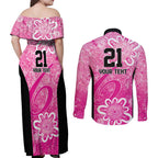 Australian Sixers Cricket Custom Couples Matching Off Shoulder Maxi Dress and Long Sleeve Button Shirt Minimalism Aboriginal