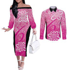 Australian Sixers Cricket Custom Couples Matching Off The Shoulder Long Sleeve Dress and Long Sleeve Button Shirt Minimalism Aboriginal