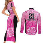 Australian Sixers Cricket Custom Couples Matching Short Sleeve Bodycon Dress and Long Sleeve Button Shirt Minimalism Aboriginal