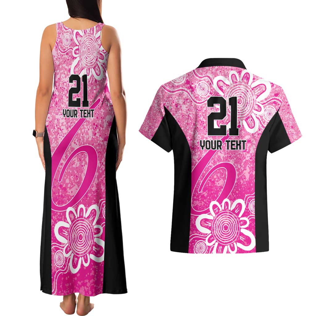 Australian Sixers Cricket Custom Couples Matching Tank Maxi Dress and Hawaiian Shirt Minimalism Aboriginal
