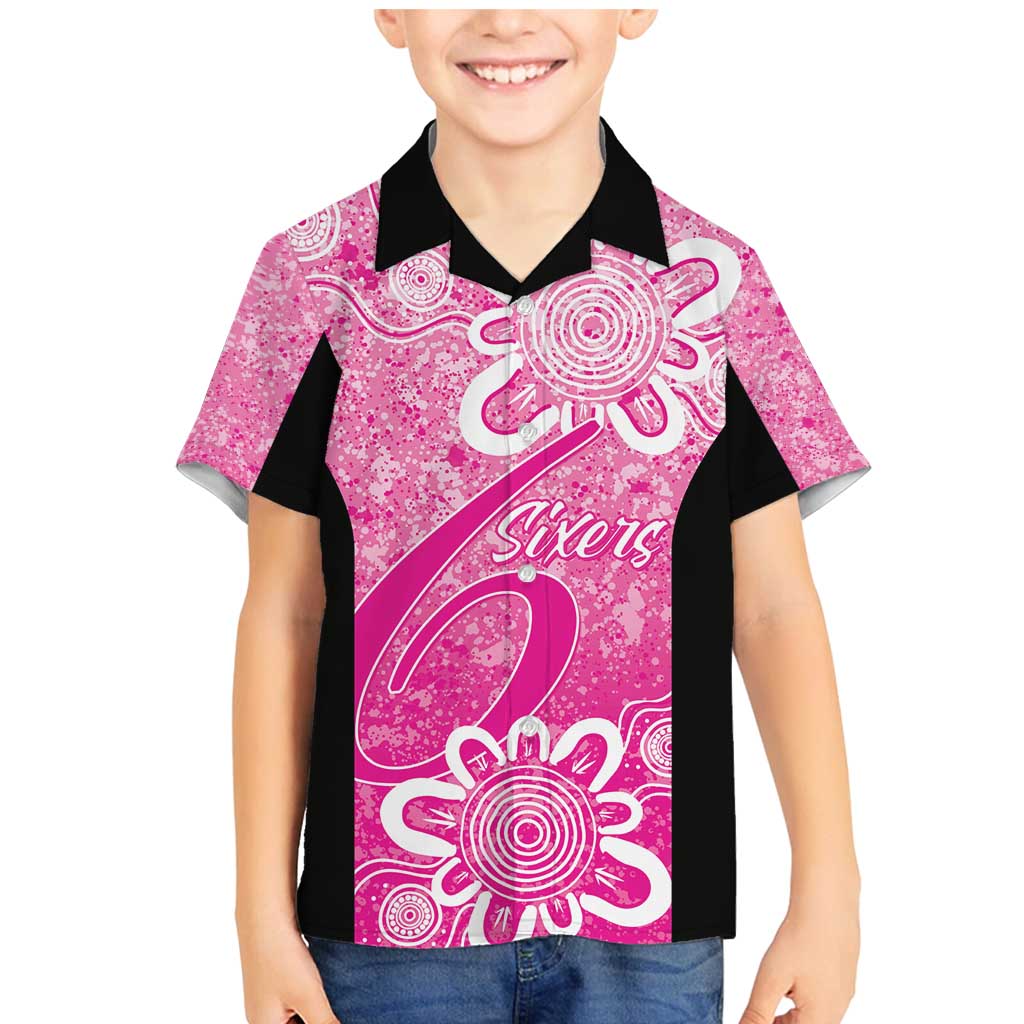 Australian Sixers Cricket Custom Family Matching Mermaid Dress and Hawaiian Shirt Minimalism Aboriginal