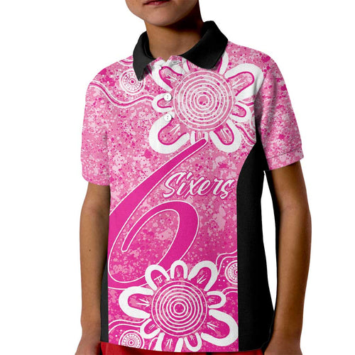 Australian Sixers Cricket Custom Kid Polo Shirt Minimalism Aboriginal