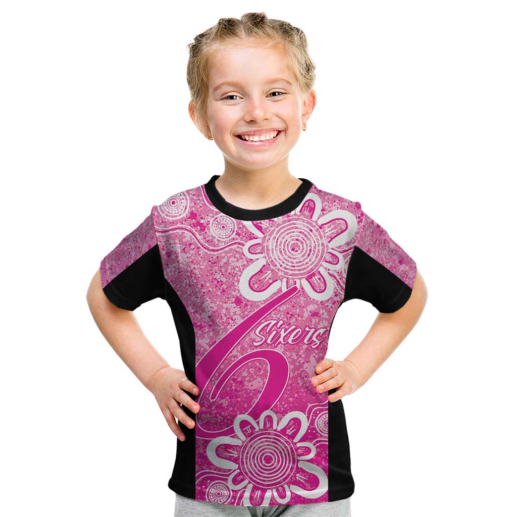 Australian Sixers Cricket Custom Kid T Shirt Minimalism Aboriginal