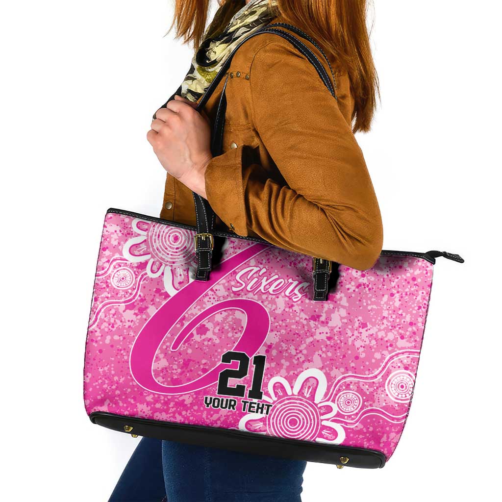 Australian Sixers Cricket Custom Leather Tote Bag Minimalism Aboriginal