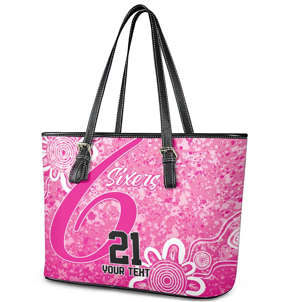 Australian Sixers Cricket Custom Leather Tote Bag Minimalism Aboriginal