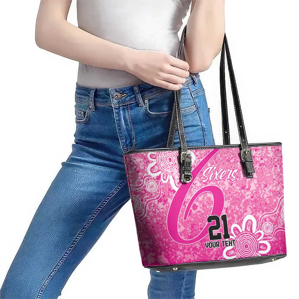 Australian Sixers Cricket Custom Leather Tote Bag Minimalism Aboriginal
