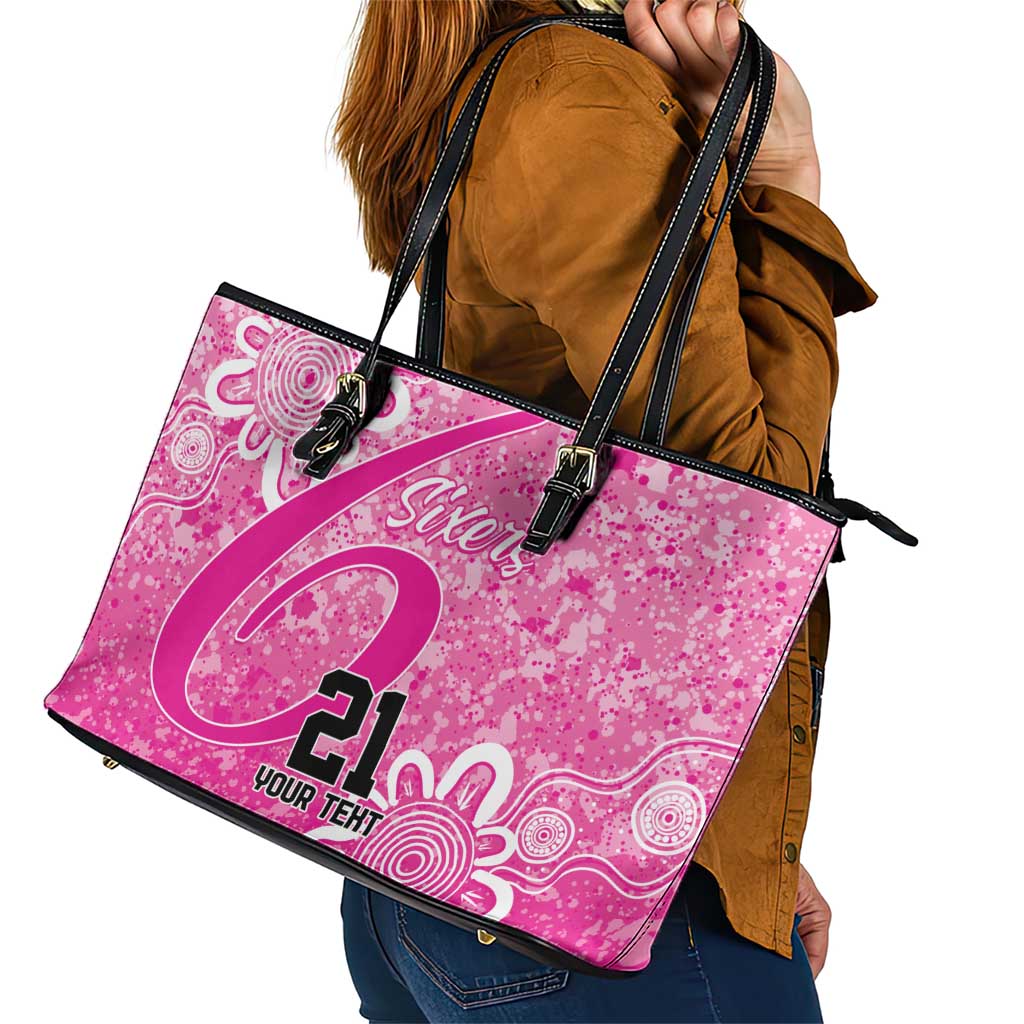 Australian Sixers Cricket Custom Leather Tote Bag Minimalism Aboriginal