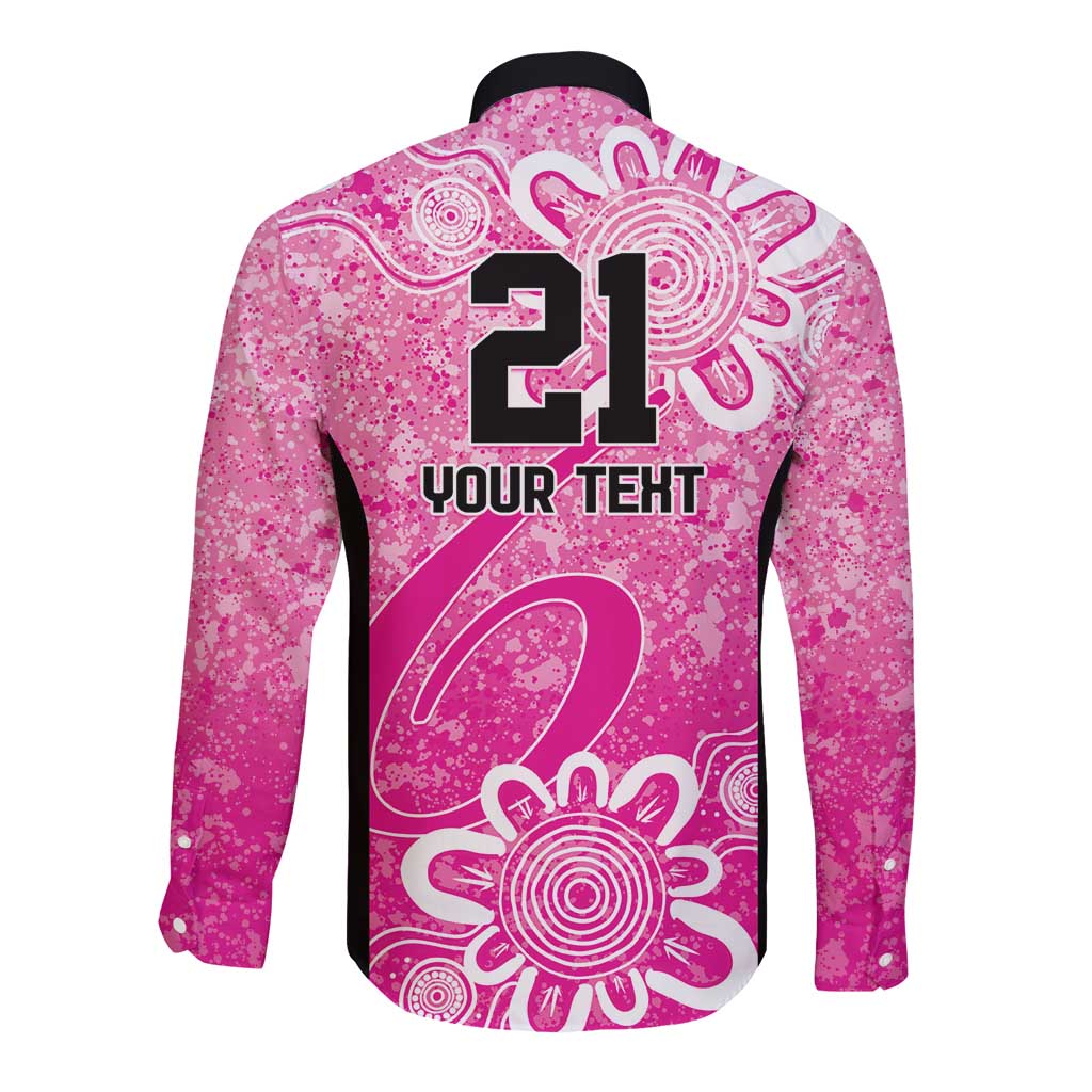 Australian Sixers Cricket Custom Long Sleeve Button Shirt Minimalism Aboriginal