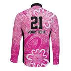 Australian Sixers Cricket Custom Long Sleeve Button Shirt Minimalism Aboriginal