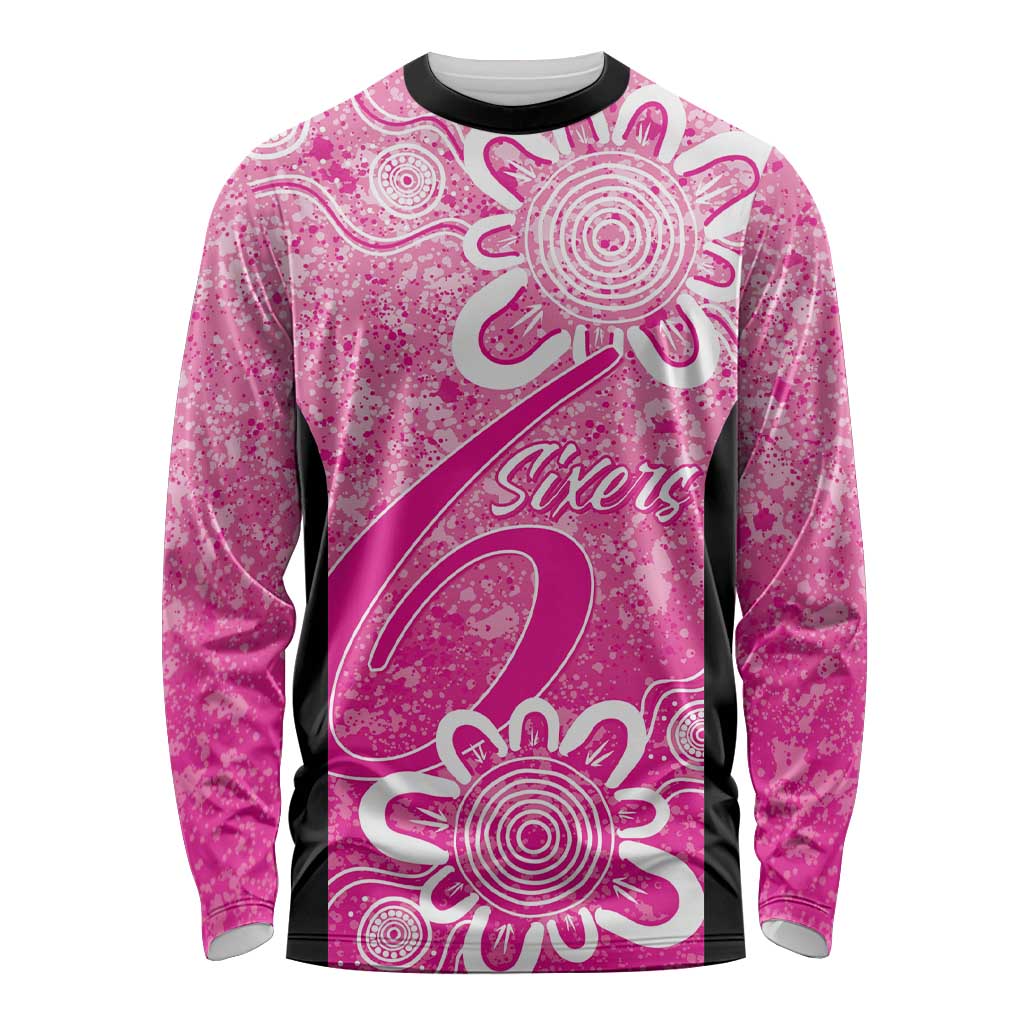 Australian Sixers Cricket Custom Long Sleeve Shirt Minimalism Aboriginal