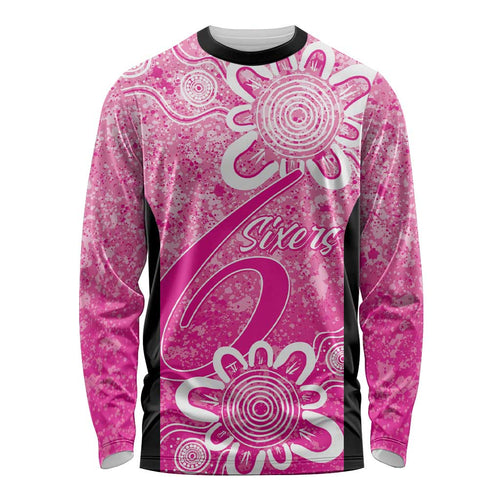 Australian Sixers Cricket Custom Long Sleeve Shirt Minimalism Aboriginal