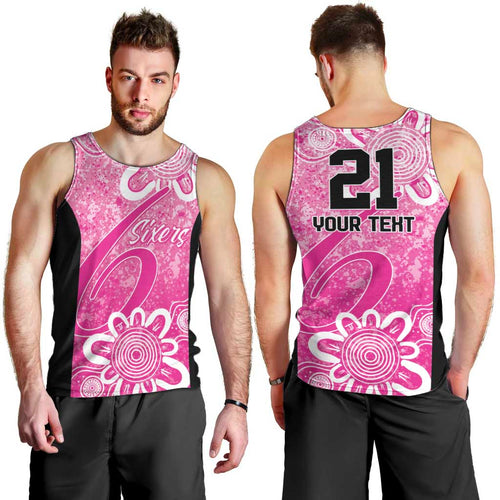 Australian Sixers Cricket Custom Men Tank Top Minimalism Aboriginal