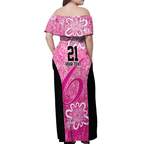 Australian Sixers Cricket Custom Off Shoulder Maxi Dress Minimalism Aboriginal