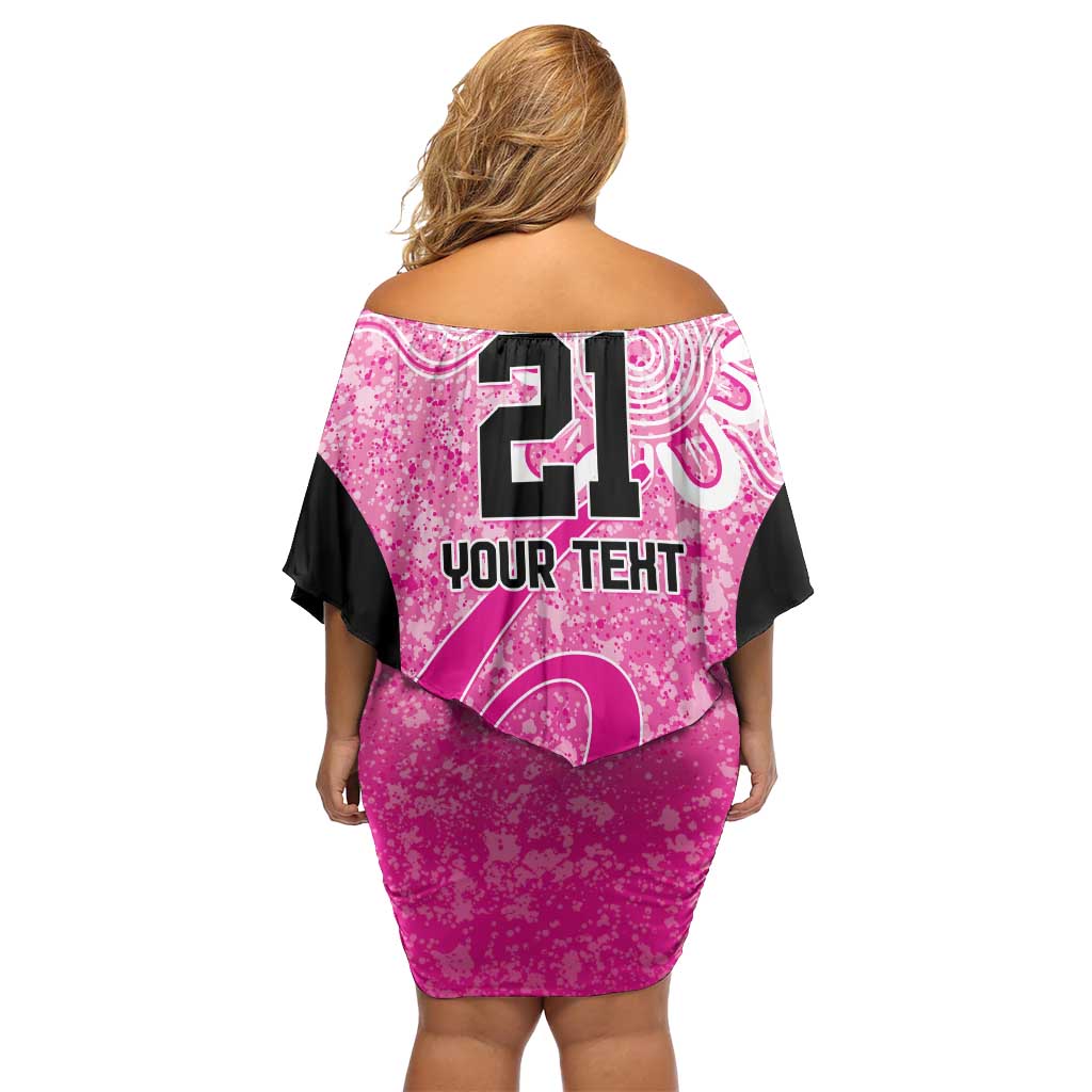 Australian Sixers Cricket Custom Off Shoulder Short Dress Minimalism Aboriginal