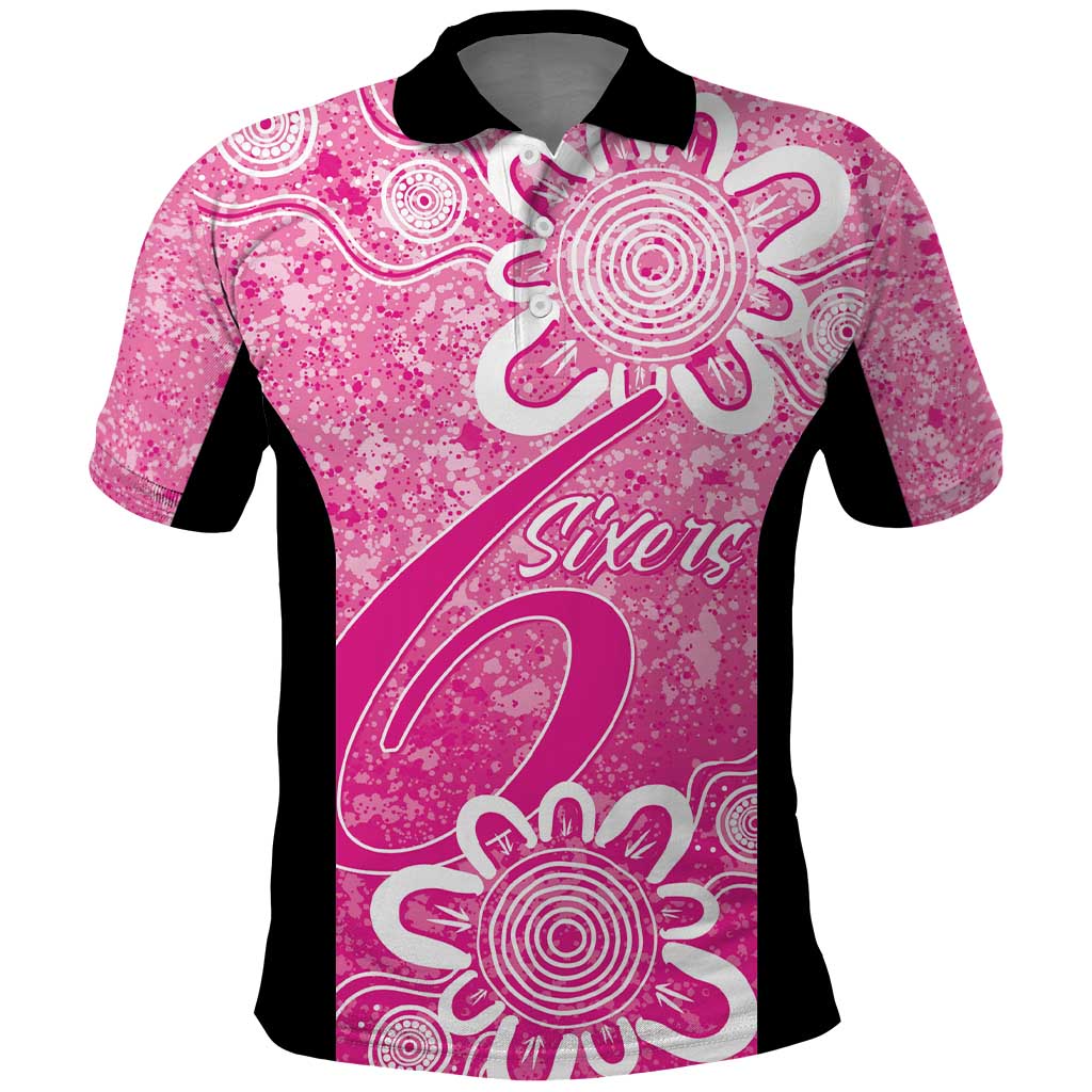 Australian Sixers Cricket Custom Polo Shirt Minimalism Aboriginal