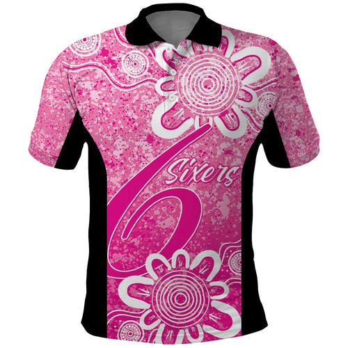 Australian Sixers Cricket Custom Polo Shirt Minimalism Aboriginal