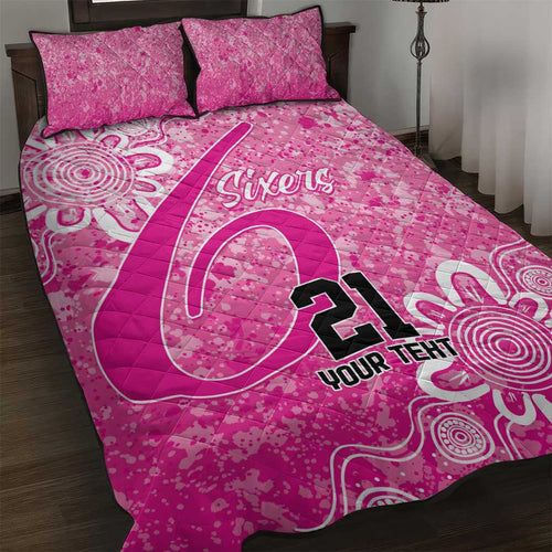 Australian Sixers Cricket Custom Quilt Bed Set Minimalism Aboriginal