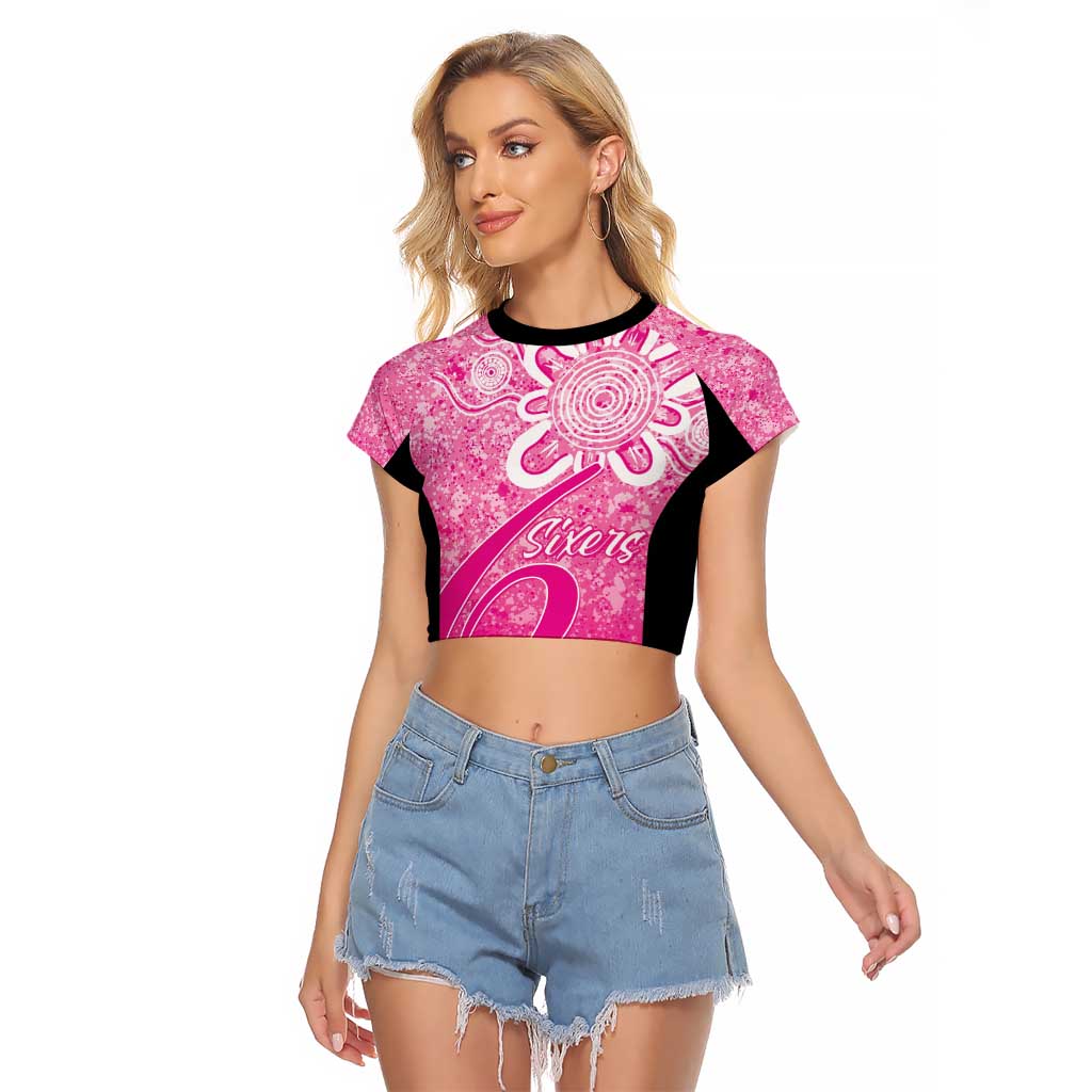 Australian Sixers Cricket Custom Raglan Cropped T Shirt Minimalism Aboriginal