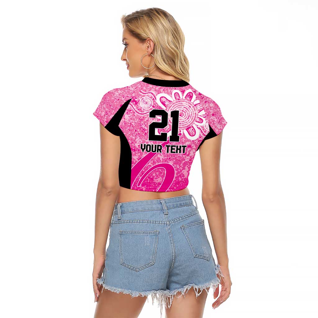 Australian Sixers Cricket Custom Raglan Cropped T Shirt Minimalism Aboriginal