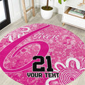 Australian Sixers Cricket Custom Round Carpet Minimalism Aboriginal