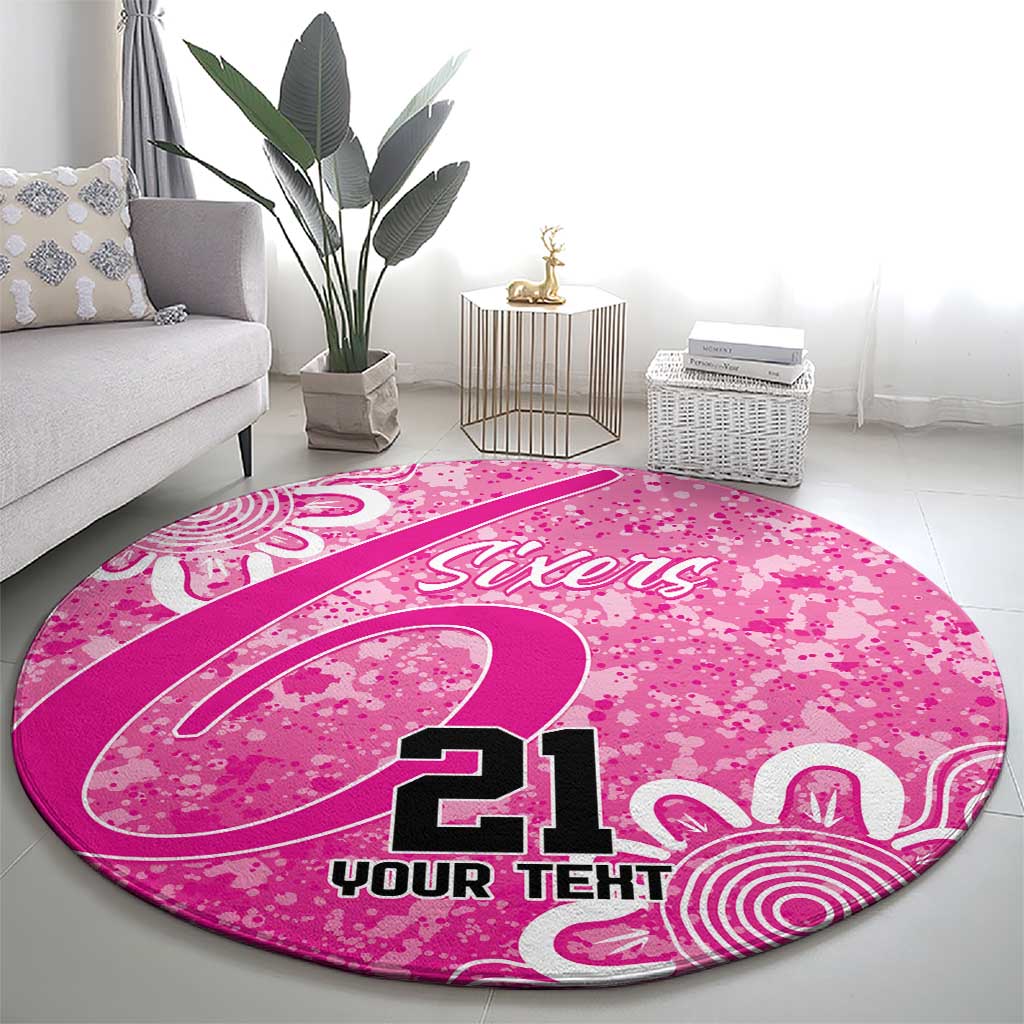 Australian Sixers Cricket Custom Round Carpet Minimalism Aboriginal