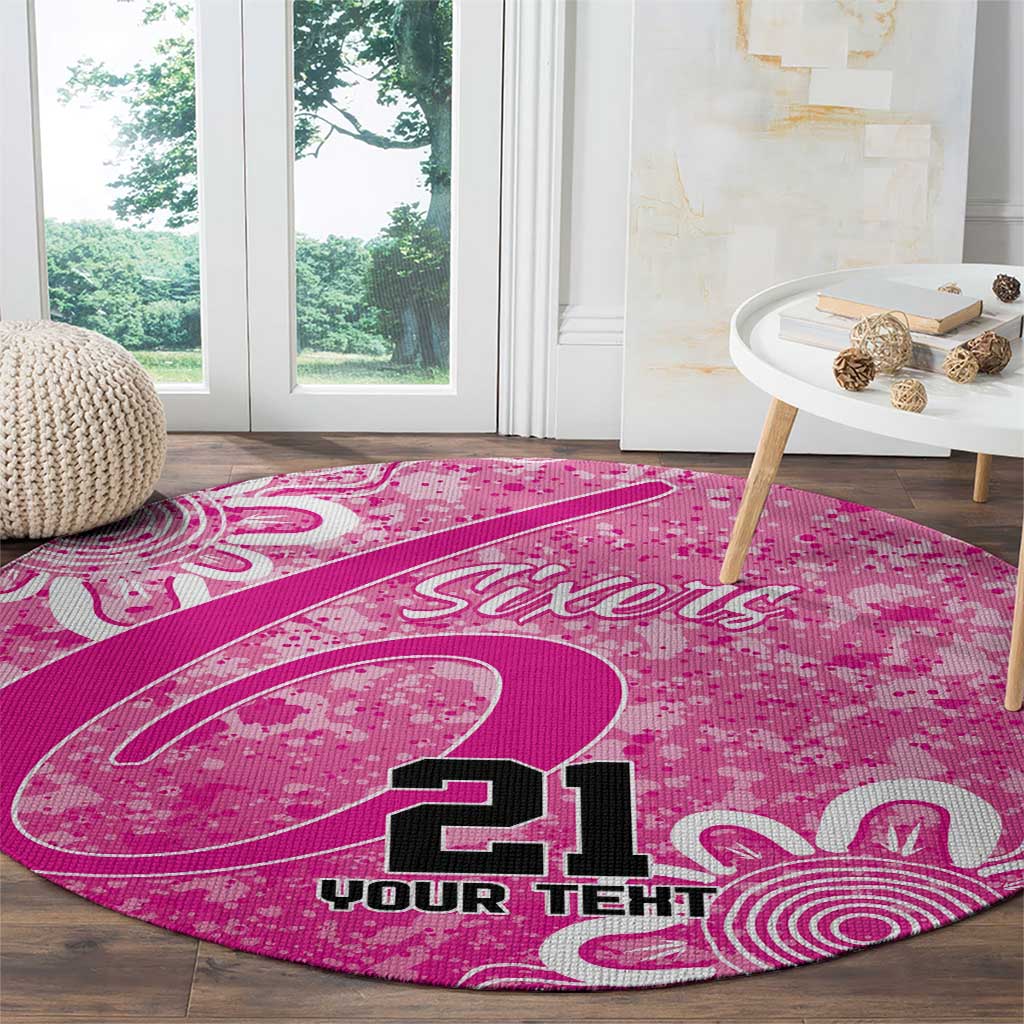 Australian Sixers Cricket Custom Round Carpet Minimalism Aboriginal