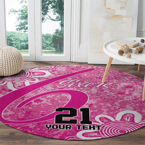 Australian Sixers Cricket Custom Round Carpet Minimalism Aboriginal
