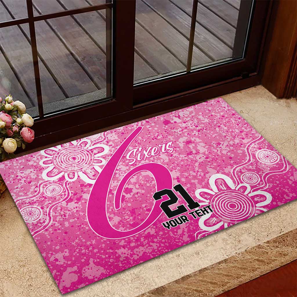 Australian Sixers Cricket Custom Rubber Doormat Minimalism Aboriginal