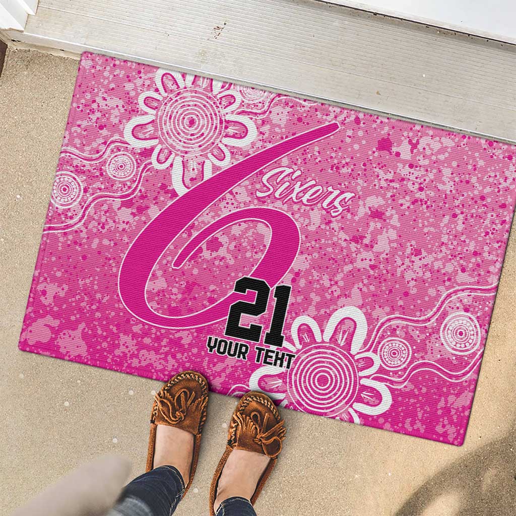 Australian Sixers Cricket Custom Rubber Doormat Minimalism Aboriginal