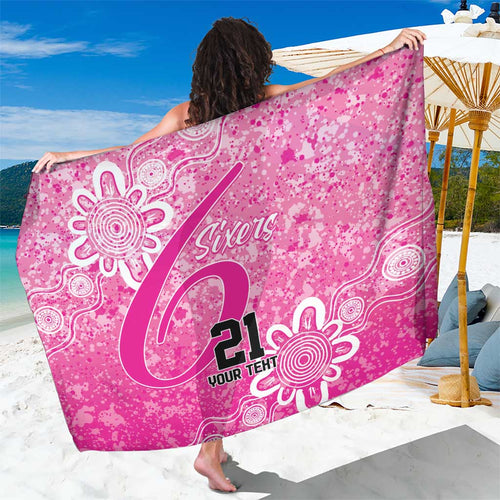 Australian Sixers Cricket Custom Sarong Minimalism Aboriginal