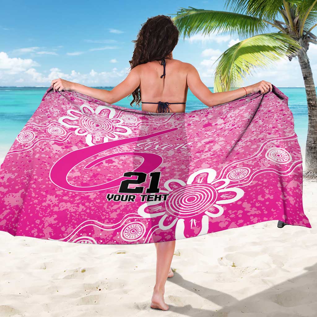 Australian Sixers Cricket Custom Sarong Minimalism Aboriginal