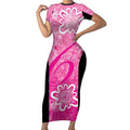Australian Sixers Cricket Custom Short Sleeve Bodycon Dress Minimalism Aboriginal