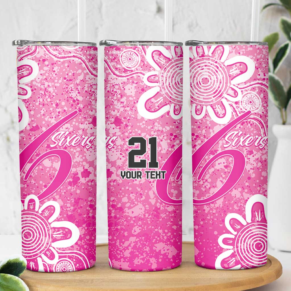 Australian Sixers Cricket Custom Skinny Tumbler Minimalism Aboriginal