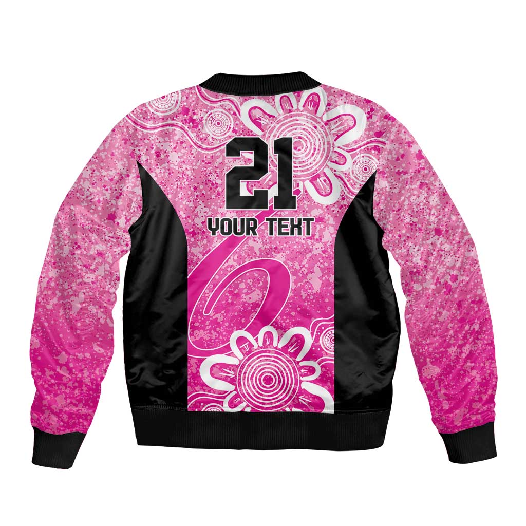 Australian Sixers Cricket Custom Sleeve Zip Bomber Jacket Minimalism Aboriginal